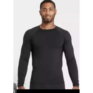NWT Men's Lightweight Thermal Undershirt - SMALL - ALL IN MOTION Black Basewear